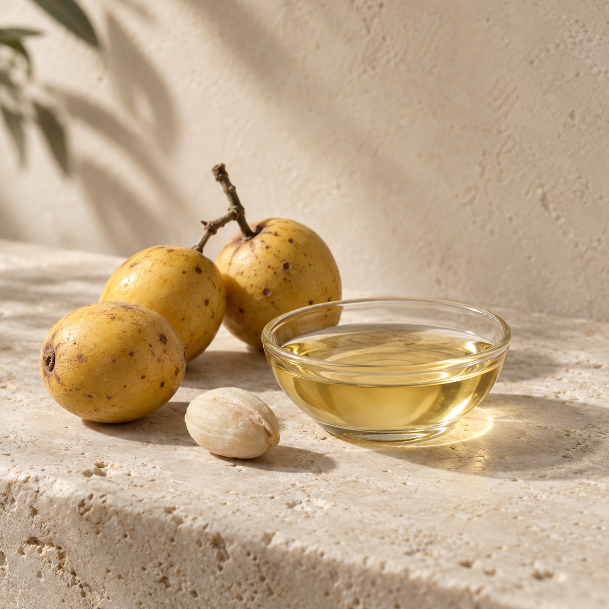 Marula oil · ingredient / texture illustration