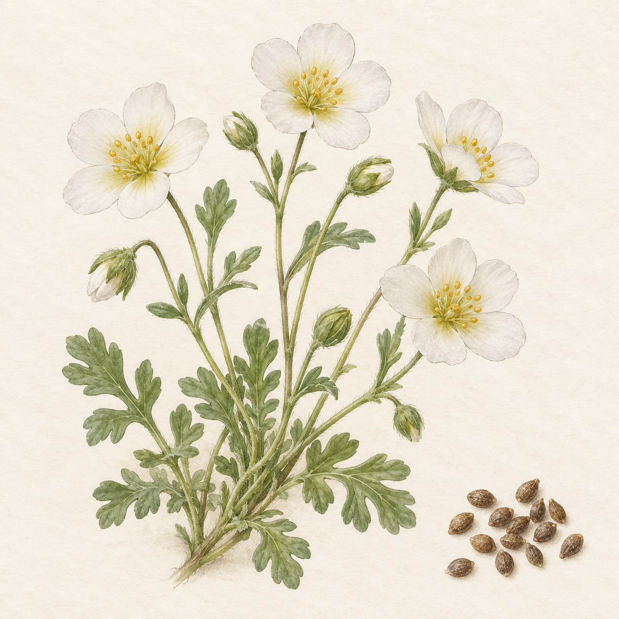 Meadowfoam seed oil · Botanical illustration